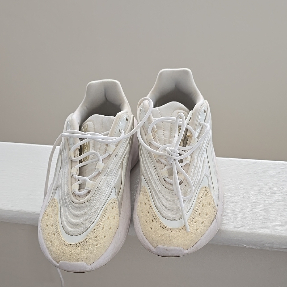 Kids White and Cream Sneakers